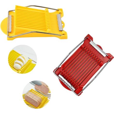 Cortador de alimentos multifuncional de acero inoxidable: apto para carne, queso, kiwis, fresas, plátanos, huevos duros y más (1/5)