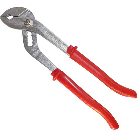 Pince réglable avec poignées gainées, argent/rouge, 250 mm