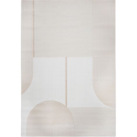 Grand Tapis Design Contemporain et Moderne - Beige (290x200 cm) - Dhoka Beige (1/5)