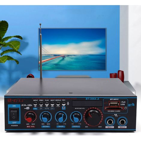 Mini-Audio-Leistungsverstärker AMP-Audioempfänger mit USB-SD-Steckplatz (1/5)