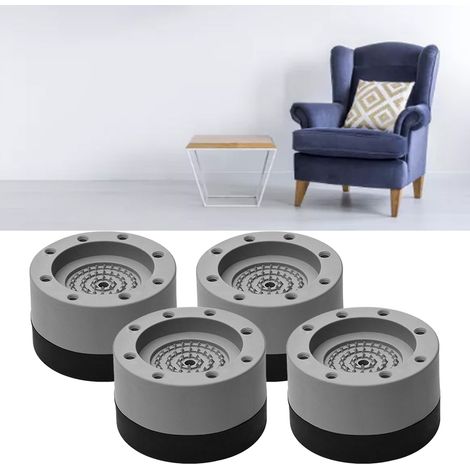 Lot de 4 patins anti-vibrations antidérapants pour lave-linge et sèche-linge, rehausseurs pour base de réfrigérateur. (1/5)