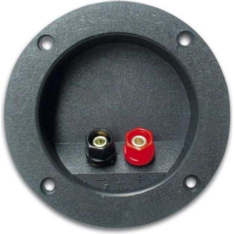 5 Bornes para altavoz - Redondas - Plateadas