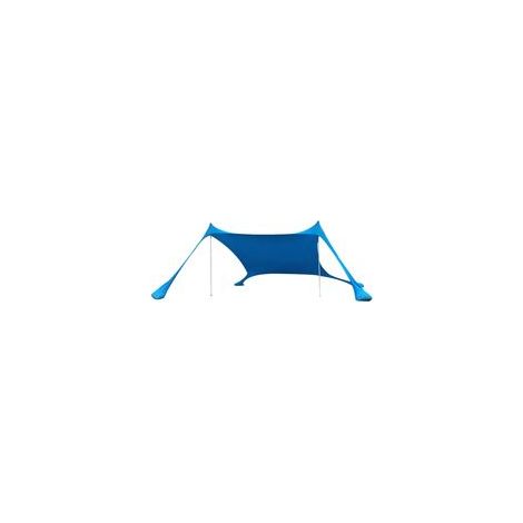 Sonnensegel – 210 x 160 x 170 cm – mit Sandsack – Schutzhülle mit Sandsack – Anker für Strand, Picknick, Angeln, Camping – Crezuo