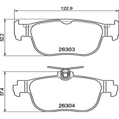 KIT PASTIGLIE FRENO POSTERIORI compatibile con VW CADDY V MVP / SPACE WAGON (SBB,SBJ) / PASTIGLIE FRENANTI AUTO OEM P 85 189, / SOSTITUZIONE DIRETTA / BASSA POLVERE / SILENZIOSO (1/4)