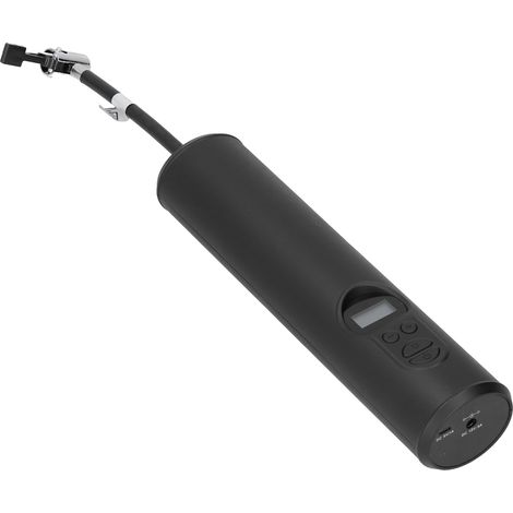 Mini gonfleur portable sans fil rechargeable, compresseur d'air avec écran LCD et lampe LED pour voiture, vélo, moto (1/5)