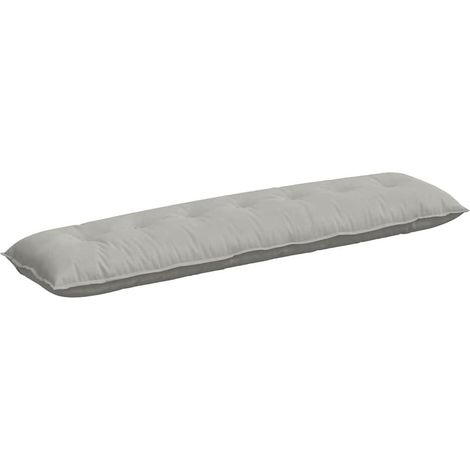 Back Pillow Light Grey 200 x 50 cm Microfibre Fabric vidaXL