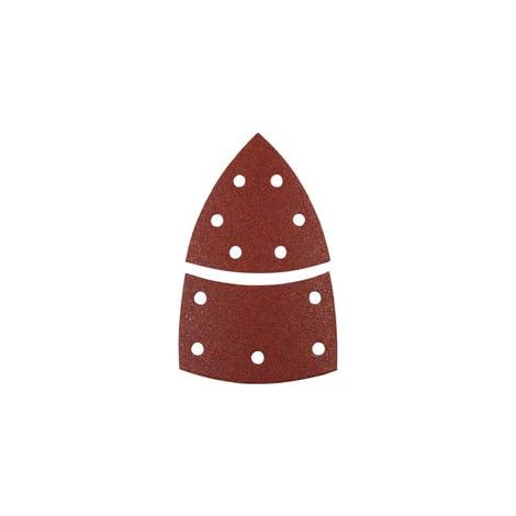 Feuilles de papier de verre triangulaires Delta perforées avec Velcro - blister 40 grains de 6 pièces