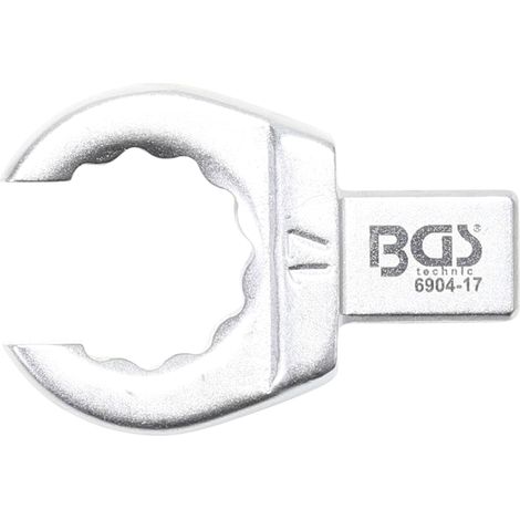 BGS Einsteck-Ringschlüssel offen 17 mm Aufnahme 9 x 12 mm - 6904-17