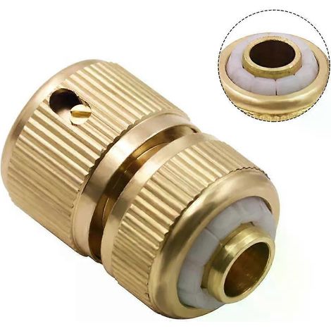 Raccord rapide pour tuyau d'arrosage 1/2" - Adaptateur pour robinet - Idéal pour l'irrigation de jardin et le lavage de voiture - JXLGV (1/4)