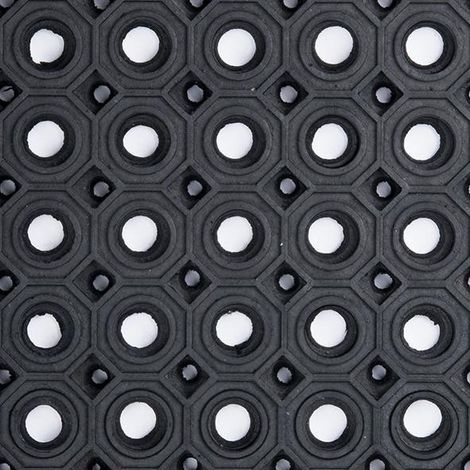 Tapis nid d'abeille (caillebotis) SBR/NR. noir. plafond ouvert. 13 mm. 100x920cm