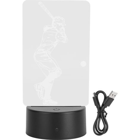 tactile 3D à motif de joueur de baseball alimentée par USB (1/2)