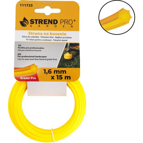 Trimmerfaden Grazer Pro Hepta 1,6 mm, L-15 m, HEX