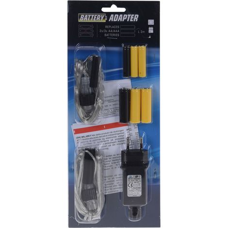 BATTERY ELIMINATOR ADATTATORE BATTERIE 2XAA O 3XAA ACCESSORI ADDOBBI LUCI DI NATALE