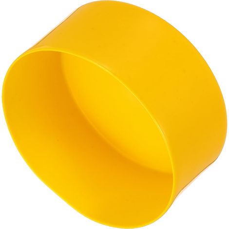 Embout Caoutchouc 110mm Jaune 50mm Hauteur Embouts de Tuyau Ronds en Vinyle, en Plastique, pour Tubes, Clôtures, Poteaux, Meubles, Rampes (1/5)