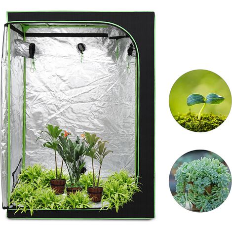 Randaco Box da coltivazione indoor in Oxford 600D resistente, ignifugo e anti-strappo 120x60x180cm