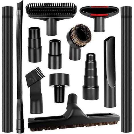 Kit accessoires universel pour aspirateur avec adaptateur tuyau 32 mm : suceur plat, brosses et embouts pour aspiration humide et sèche. (1/5)