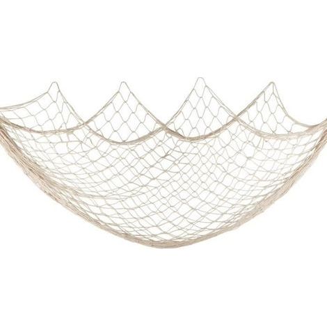 Wall-mounted peach fillet - 150x200 cm - Cotton - White/Blue (1/4)