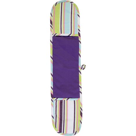 HOMESCAPES Osaka Purple Stripe Cotton Double Oven Glove