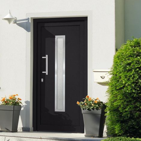 Porte d'entrée anthracite 108x200 cm
