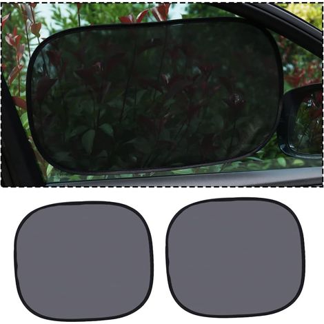 Lot de 2 pare-soleil autocollants pour voiture, vitres latérales, pare-soleil universels pour bébé, bloquant les rayons UV nocifs, 44 x 36 cm (1/5)