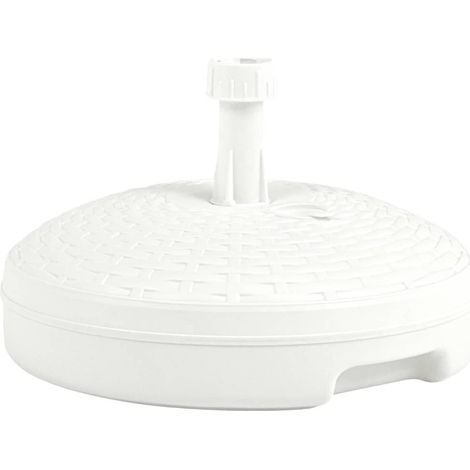 Sonnenschirmständer Sand/Wasser 20 L Weiß Kunststoff Rattan