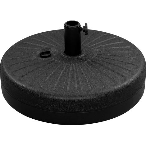 Woltu – Pied de parasol rond 22 L – Base lestable en HDPE à remplir d'eau ou de sable – Douilles d'adaptation incluses – Dimensions 500 x 145 mm