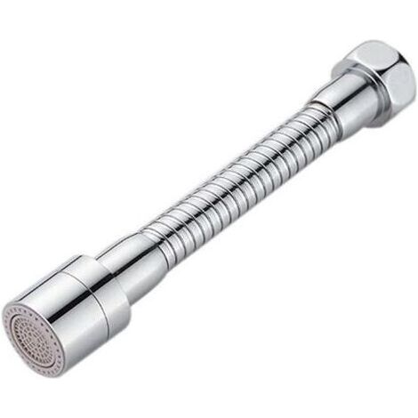 Rallonge de robinet, douchette pivotante avec rallonge de tuyau, rallonge de robinet de cuisine avec adaptateur et rondelle pour cuisine et salle de bain (1/5)
