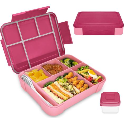 IJIAMY Brotdose Kinder mit Fächern 1300ml Lunchbox auslaufsicher Bento Box (1/5)