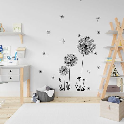 Pissenlit Impression Wall Sticker Amovible DIY Wall Art Décor Stickers Peintures Murales pour La Maison, 1set (1/3)