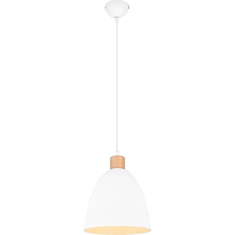 Lampada a Sospensione da Interno  E27 in Metallo Bianco Opaco (1/5)
