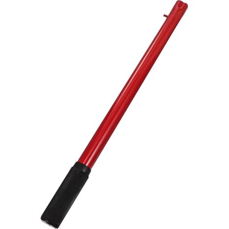 Geeignet für den Hebelgriff des Hemoton 2-Tonnen-Hydraulikwagenhebers, rot, Stahl, mit rutschfestem Gummigriff.