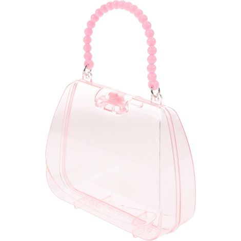 Mini Boîte à Bijoux Portable en Plastique Rose pour Filles Garçon et Filles (1/5)