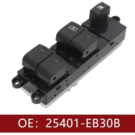 Zoternen Bouton Leve Vitres pour Nissan Qashqai J10 Navara d40 Pathfinder Porte Avant Électrique Interrupteur Lève-vitre Principal 2005-2016 25401-EB30B (1/5)