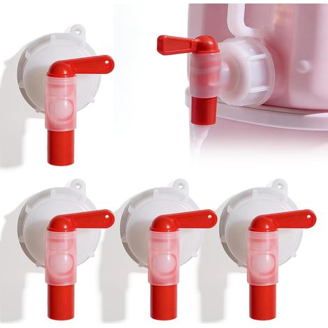 Set mit 4 DIN61 Dosierhähnen – DIN61 Dosierhahn – 61-mm-Behälter – Nährlösung für Gartenbaupflanzen – Robuster Dosierhahn – Für Behälter von 15 bis 60 Litern (1/5)