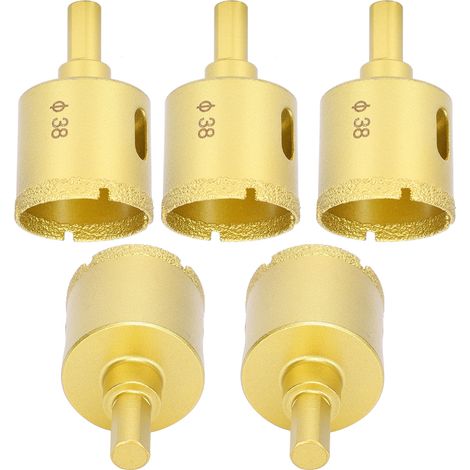 Foret Diamant Brasé 38mm pour Marbre, Béton, Céramique - Lot de 5 Pièces (1/5)