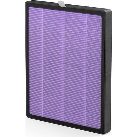 Filtre de rechange pour purificateur d'air R1, préfiltre 3 en 1, véritable filtre HEPA, filtre à charbon actif haute efficacité (absorbeur de toxines), violet foncé (1/3)
