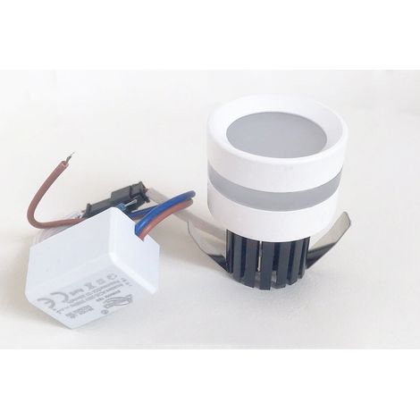 Faretto LED a Incasso Soffitto 3w Luce Fredda Rotondo Bianco Doppio Fascio Luce (1/5)
