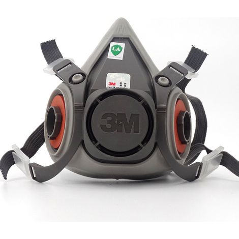 Demi-masque réutilisable 3M™ 6200 – Certifié EN140 – Système bi-filtres pour protection respiratoire – Confort optimal-DELKEVIC