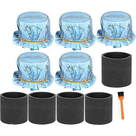 90107 Papierscheibenfilter und Gummibänder sowie 90585 Schaumstofffilter für Shop Vac Nass- und Trockensauger, kompatibel mit den meisten 5-Gallonen-Staubsaugern.