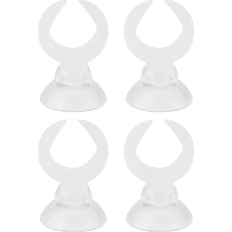 Pinces à ventouse pour aquarium, supports de tuyaux d'air, colliers de serrage (blanc, diamètre intérieur 17,6 mm) (1/4)