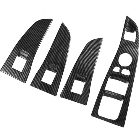 4 pièces ABS Cache de cadre d'interrupteur de lève-vitre Décoration Compatible avec X5 X7 2019 (Fibre de carbone) (1/5)