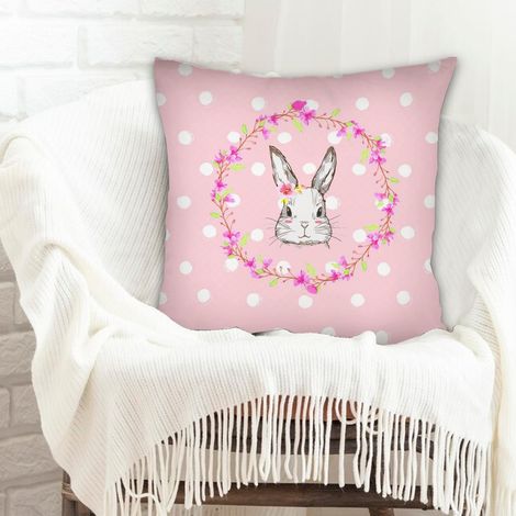 Housse de coussin 45x45 cm carrée lavable pour décoration de noël de famille