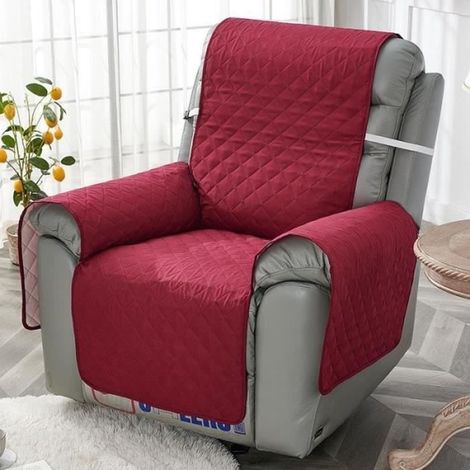 Relax-Sesselbezug - Weinrot - Rutschfest - Gepolstert - 1-Sitzer - Polyester