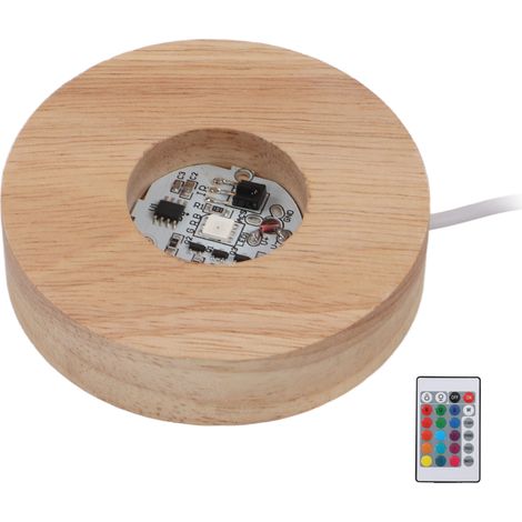 Support LED en Bois Naturel - Design Élégant et Écologique - Durable et Polyvalent - Éclairage d'Ambiance RGB (1/5)
