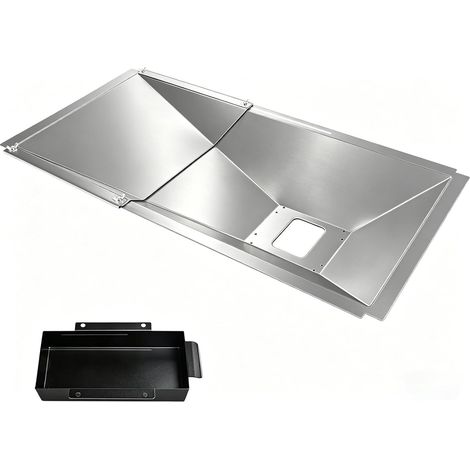 Bac à Graisse Universel avec bac de récupération de 60 cm à 80 cm, bac d'égouttement réglable pour Barbecue à gaz 3/4/5 brûleurs et Plus (1/5)