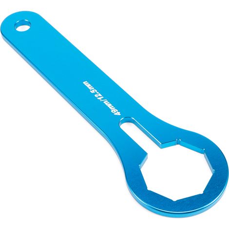 Clé à fourche avant 49mm, outil de réglage amortisseur double chambre, clé plate compatible Yamaha, bleu, pour suspension moto (1/5)