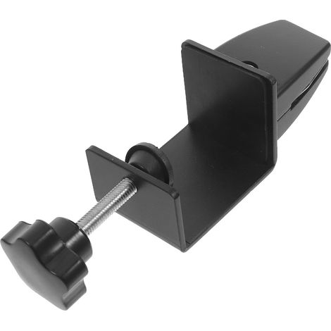 Pince YARNOW en alliage d'aluminium noir pour cloisons de bureau (1/5)