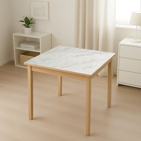 Pellicola protettiva decorativa per tavoli, in PVC siliconato, 100 cm, spessore 1,2 mm, fantasia effetto marmo grigio, 20 m/rotolo Breckner Germany (1/5)