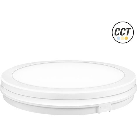 APLIQUE LED REDONDO BLANCO IP65 20W.3CCT (1/2)
