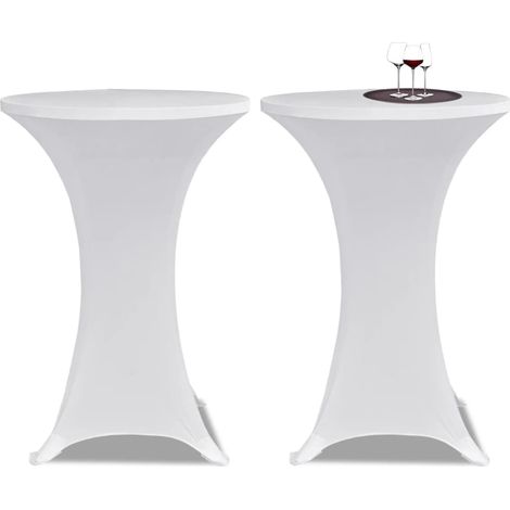 Maison Exclusive - Housses élastiques de table Ø 80 cm Blanc 4 pcs